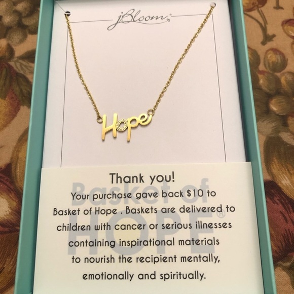 HOPE Gold-Toned Necklace NIB - Picture 2 of 6